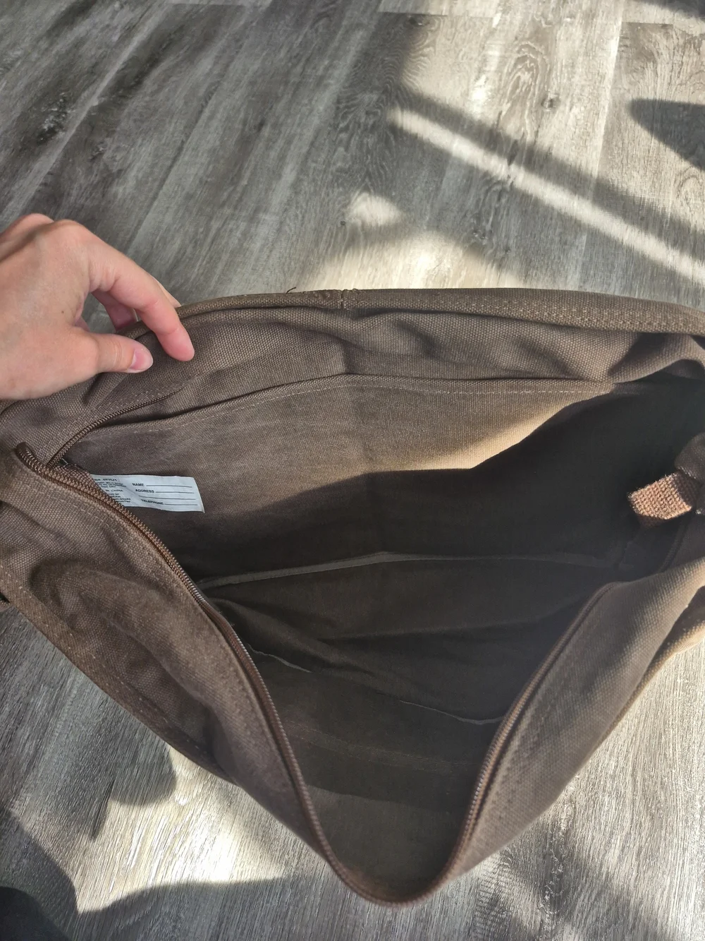 L.L. Bean Brown Canvas Messenger Bag